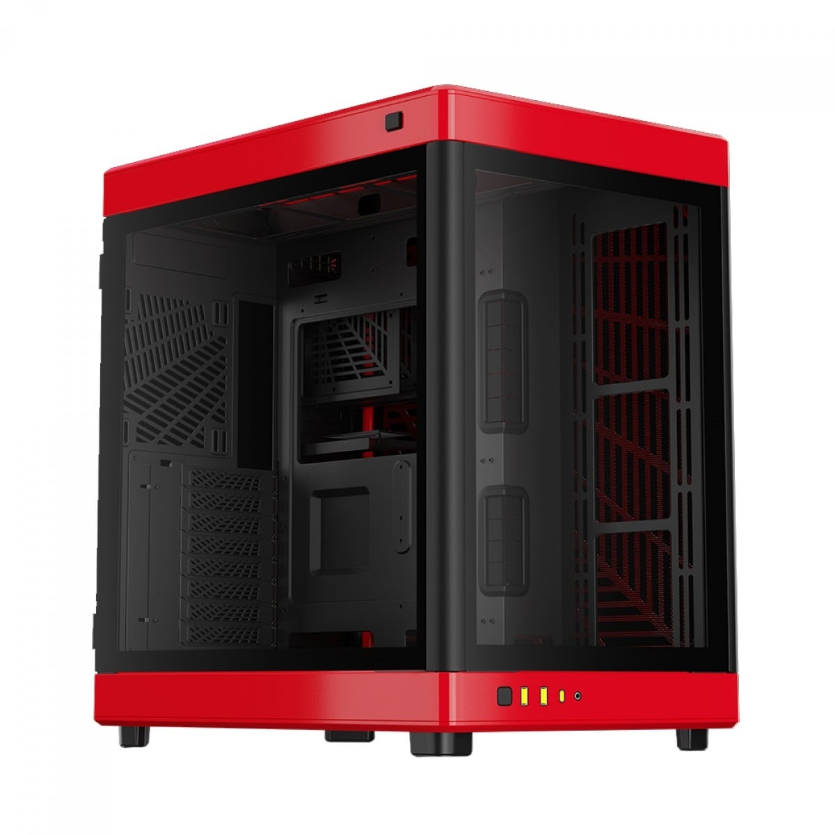 Gabinete Gamer ATX Gamdias Neso P1 Br, Full-Tower, Vidro Temperado, sem Fans - Preto/Vermelho