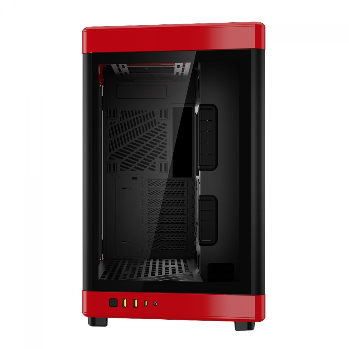 Gabinete Gamer ATX Gamdias Neso P1 Br, Full-Tower, Vidro Temperado, sem Fans - Preto/Vermelho