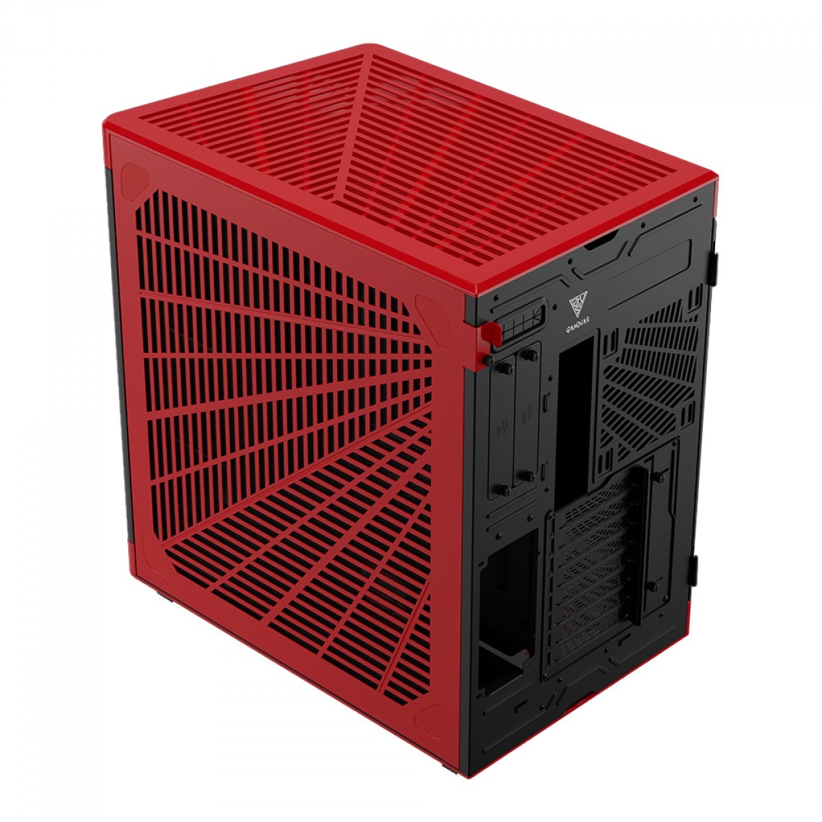 Gabinete Gamer ATX Gamdias Neso P1 Br, Full-Tower, Vidro Temperado, sem Fans - Preto/Vermelho