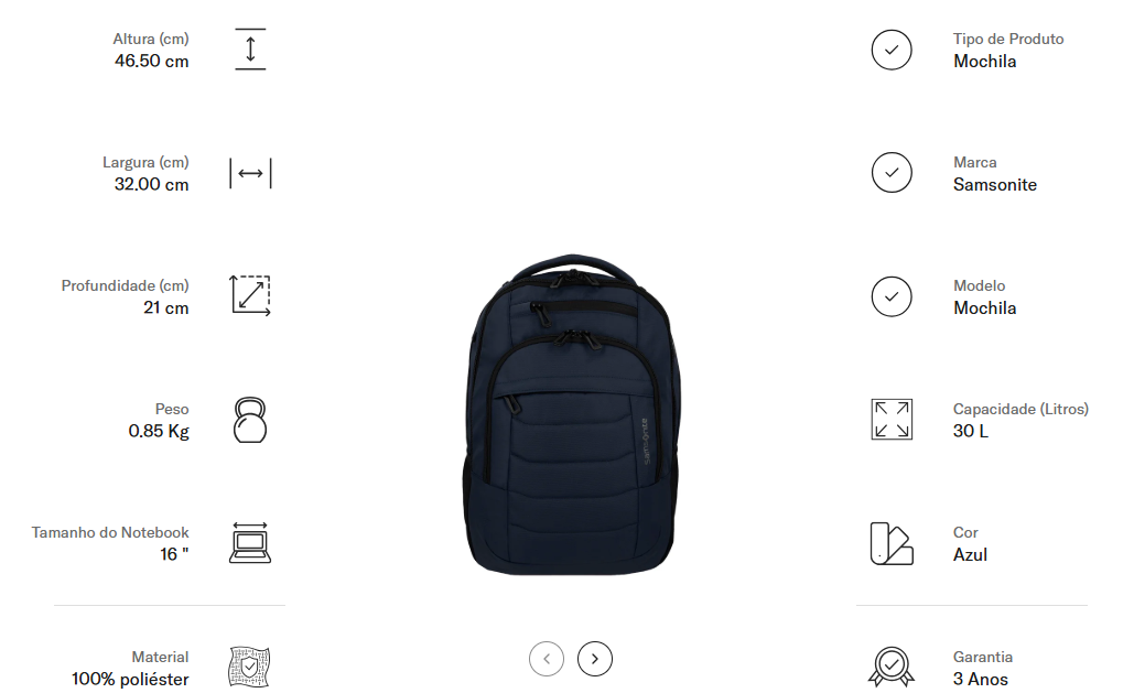 Mochila para Notebook 16" Samsonite, Reformation Titan, Azul