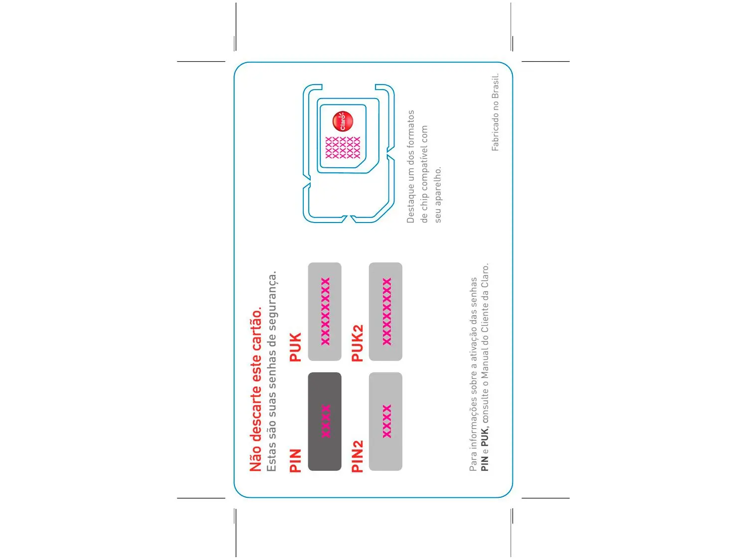Chip de Celular 5G, Claro Pré Pago