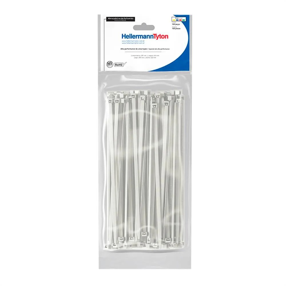 Abraçadeira de Nylon 300 x 4,70 mm Pct com 100UN Hellermann