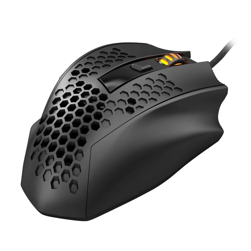 Mouse Gamer Redragon Bomber, 12400 DPI, 6 Botoes, RGB, Preto