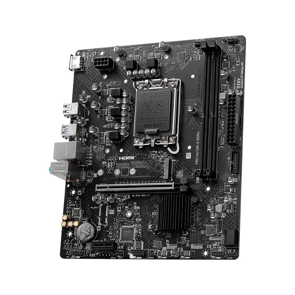 Placa Mãe MSI LGA 1700 Pro H610M-S, DDR4, MATX, HDMI, USB 2.0, 12/13/14 Ger