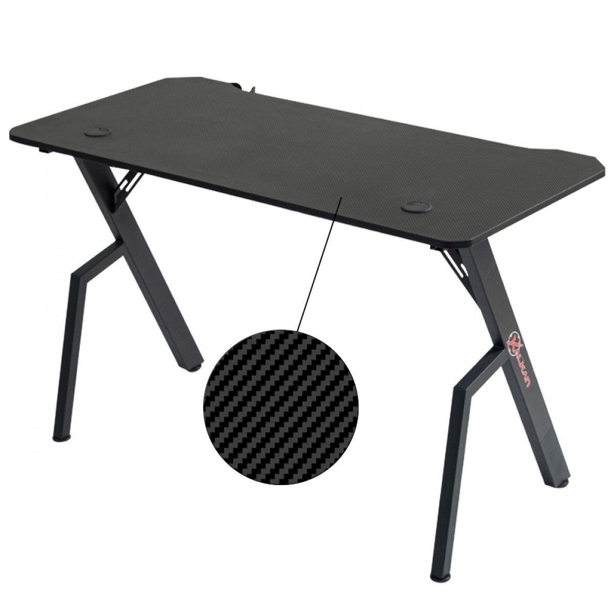 Mesa Gamer Kalkan Illumi RGB, Inclinável, 1,20m, com Suporte para Headset e Copo - Preta