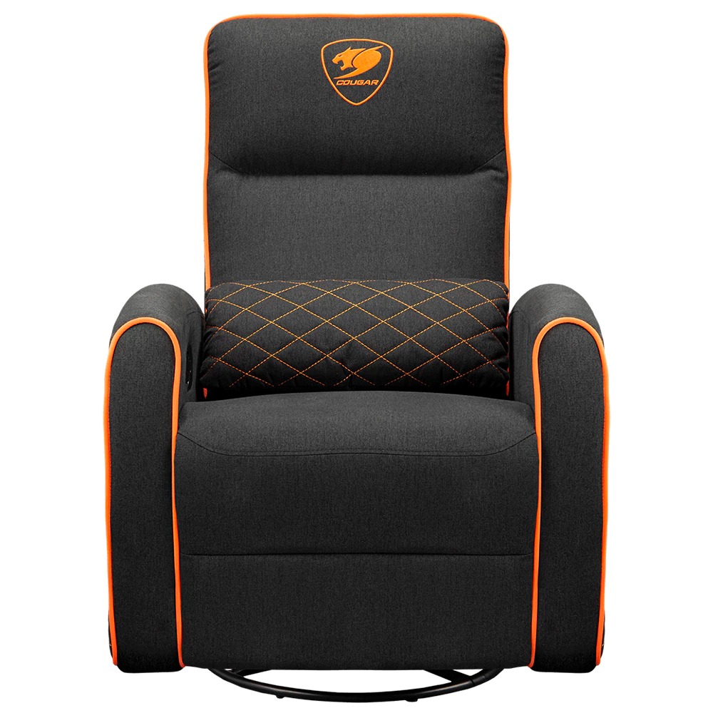 Poltrona Gamer Cougar Fidom, até 150kg, Preta e Laranja