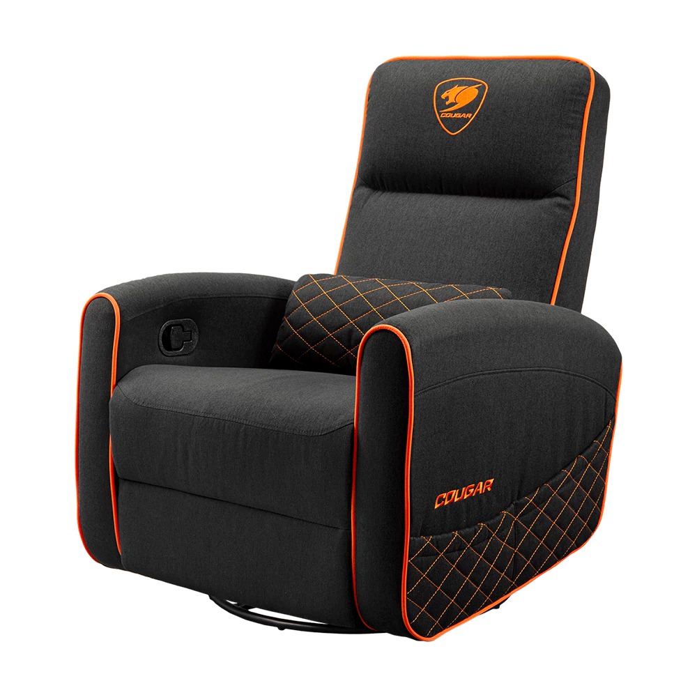 Poltrona Gamer Cougar Fidom, até 150kg, Preta e Laranja