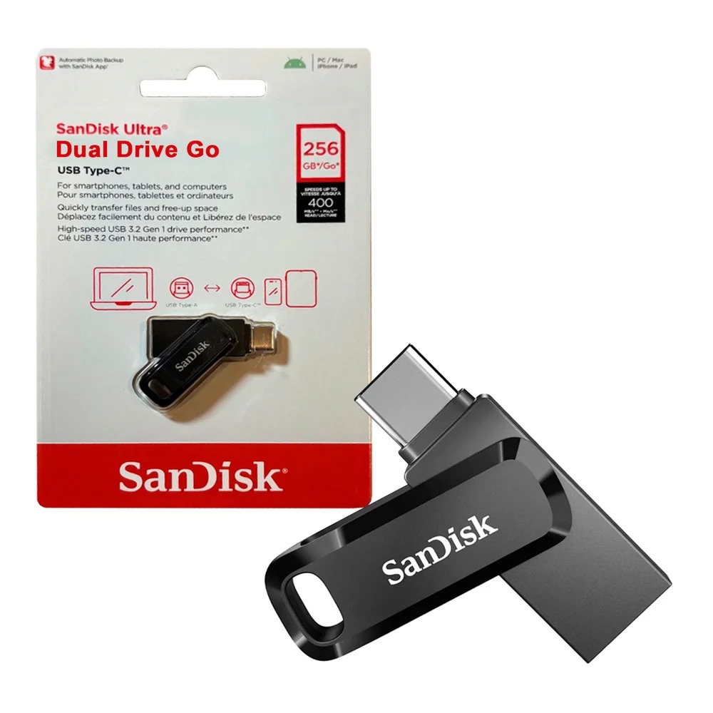 Pen Drive Sandisk 256GB Ultra Dual Drive Go USB Type-C
