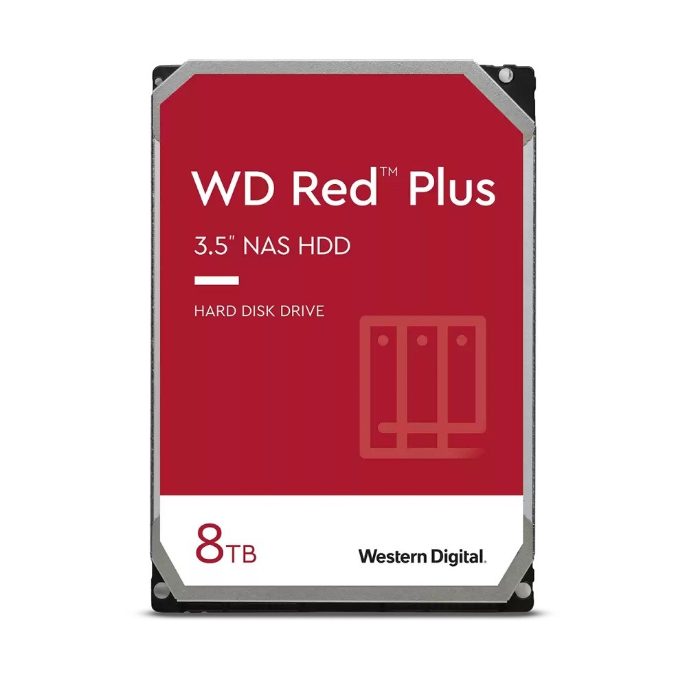 Hard Disk SATA III 8TB 5640RPM 256MB WD Red Plus para NAS - WD80EFPX