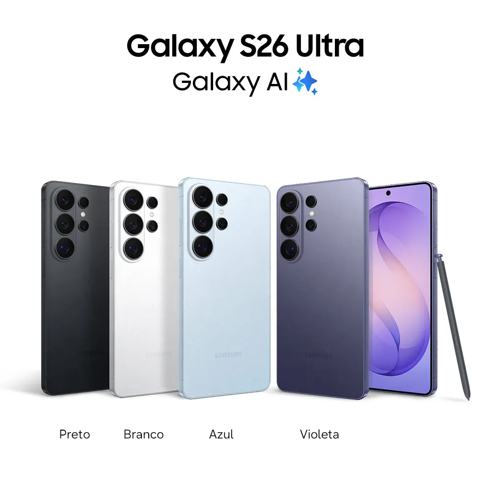Smartphone Samsung Galaxy S26 Ultra 5G, 256GB, 12GB RAM, 6.9", Galaxy AI, 5000mAh, Android 16, Azul