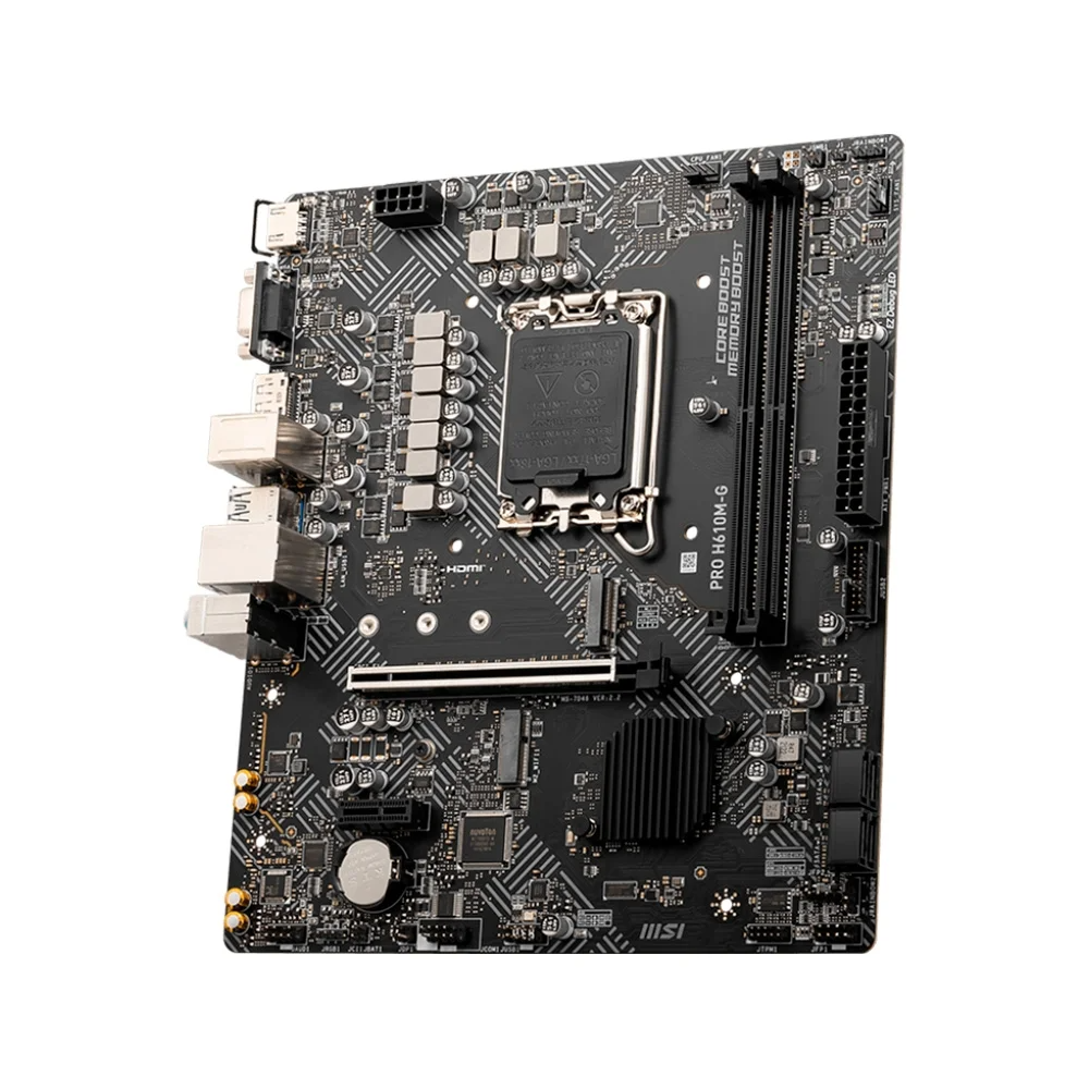 Placa Mãe MSI LGA 1700 Pro H610-G DDR5 MATX HDMI USB 3.2 12/13/14 Ger