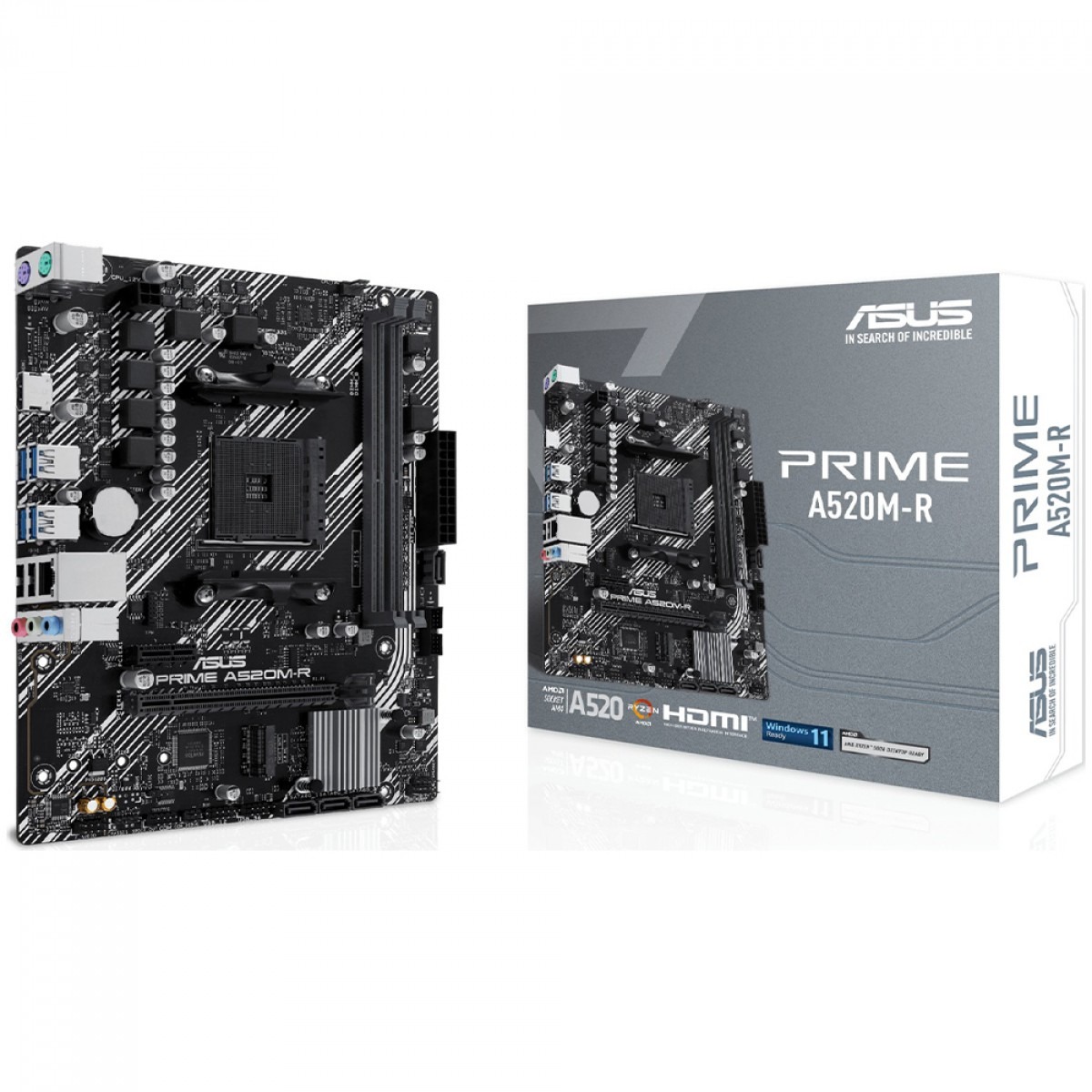 Placa Mãe ASUS Prime A520M-R MATX, AM4, DDR4, M.2, HDMI