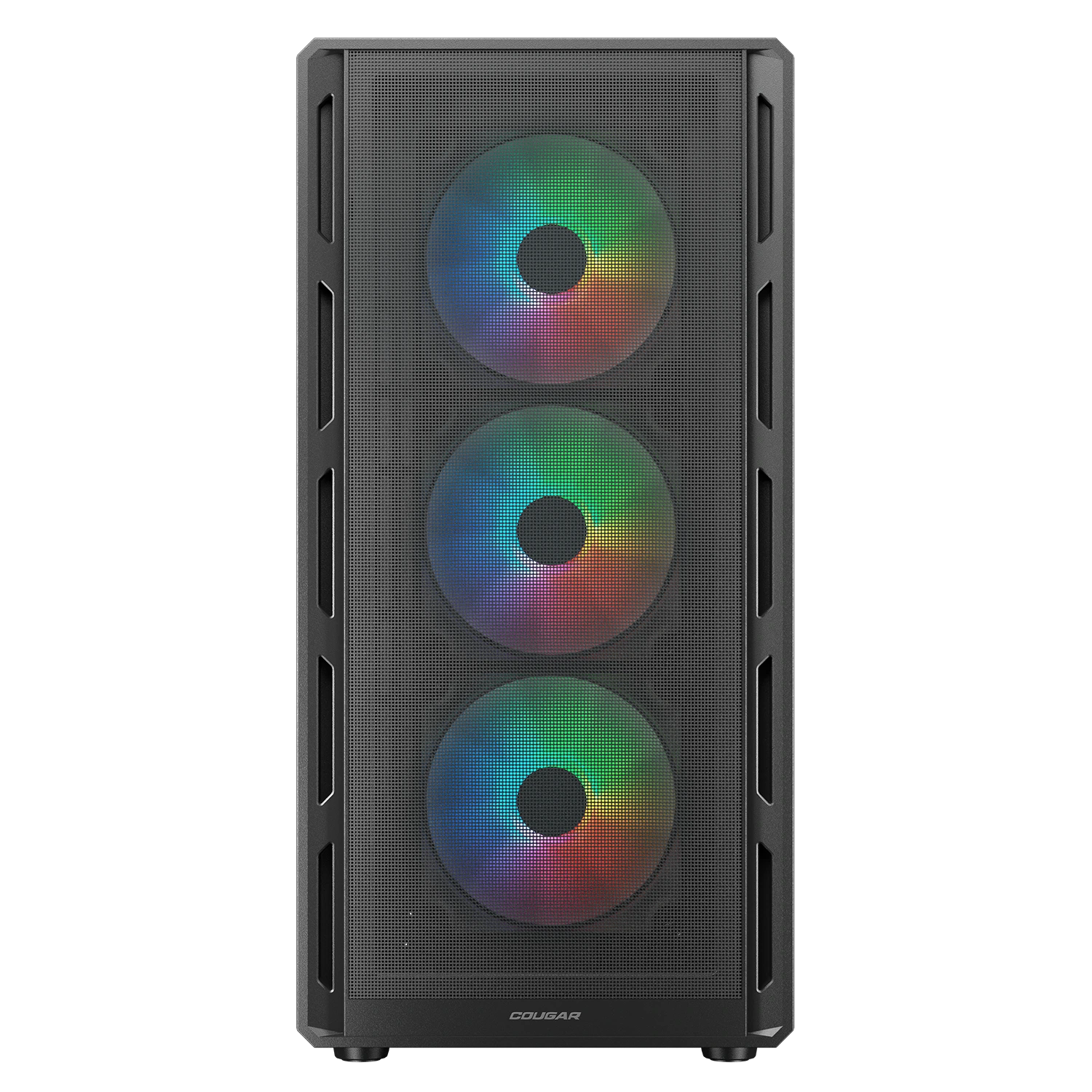 Gabinete Gamer Mid Tower Cougar Airface Pute RGB Preto com 4 Fans - 382GA50.0001