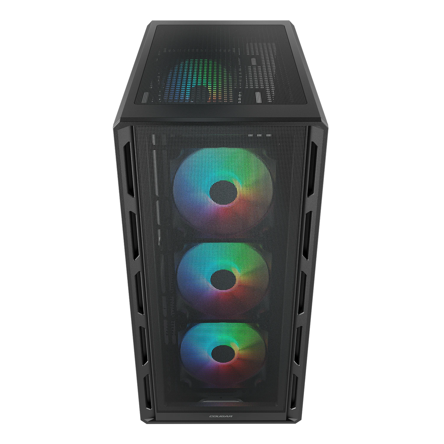 Gabinete Gamer Mid Tower Cougar Airface Pute RGB Preto com 4 Fans - 382GA50.0001