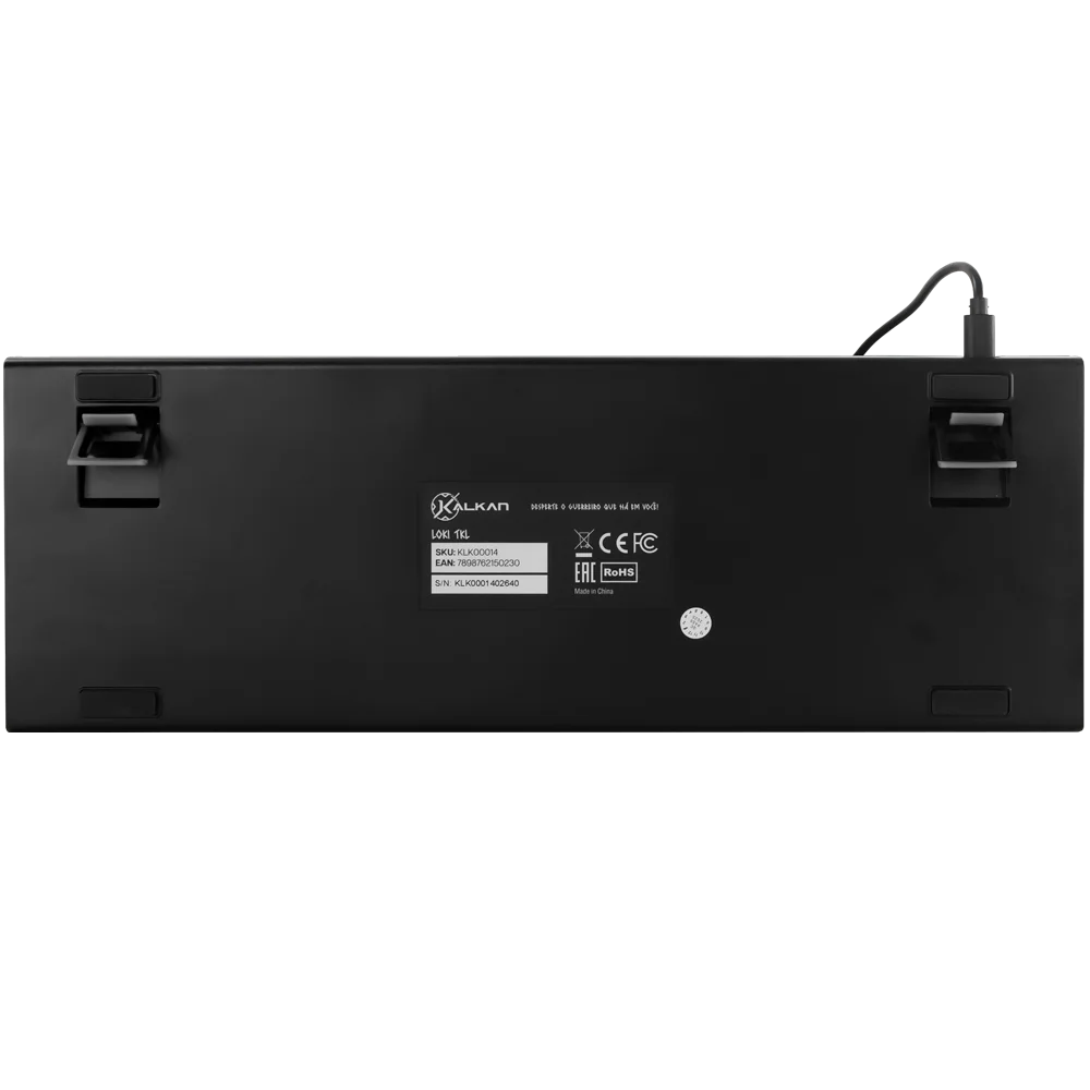 Teclado Gamer Mecânico Kalkan Loki Tkl 75% RGB Switches Yh Marrom USB Tipo C Preto - KLK00014
