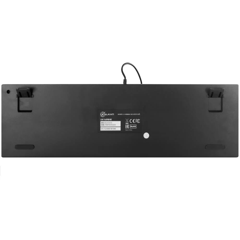 Teclado Gamer Mecânico Kalkan Loki 100% RGB Switches Yh Marrom USB ABNT2 Preto - KLK00013