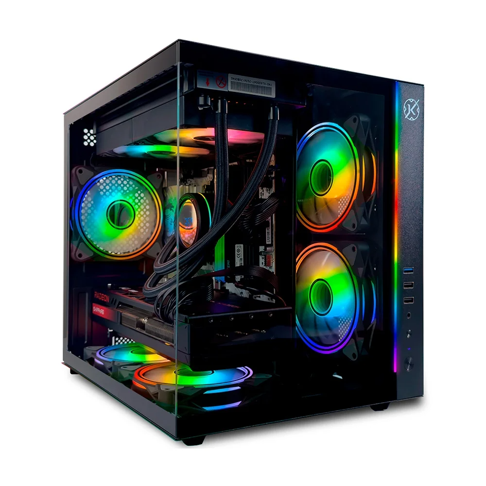 Gabinete Gamer Kalkan Midgard Mini Tower Micro ATX Vidro Temperado sem Fonte sem Fan Preto