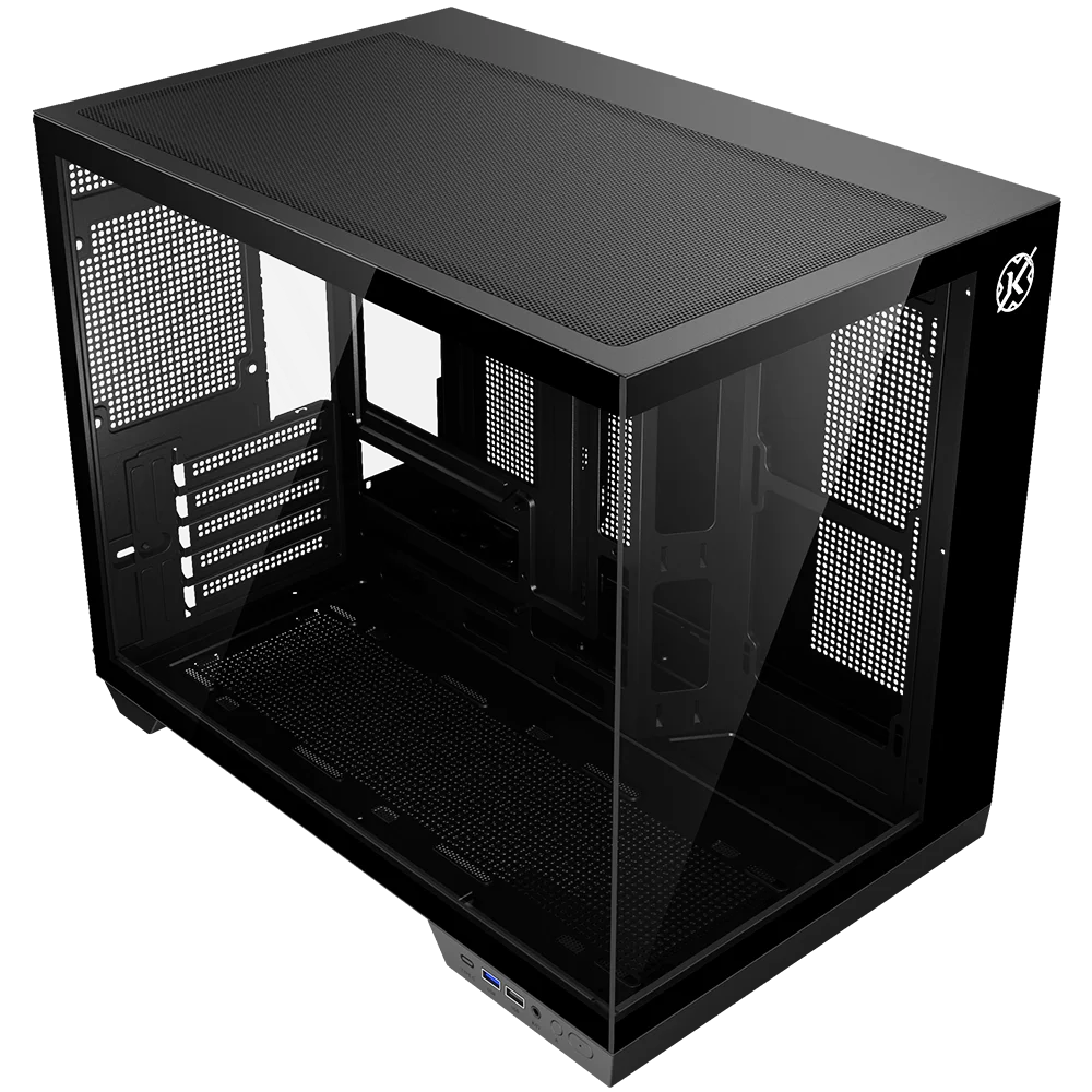 Gabinete Gamer Kalkan Saga Micro ATX Vidro Temperado sem Fonte sem Fan - Preto