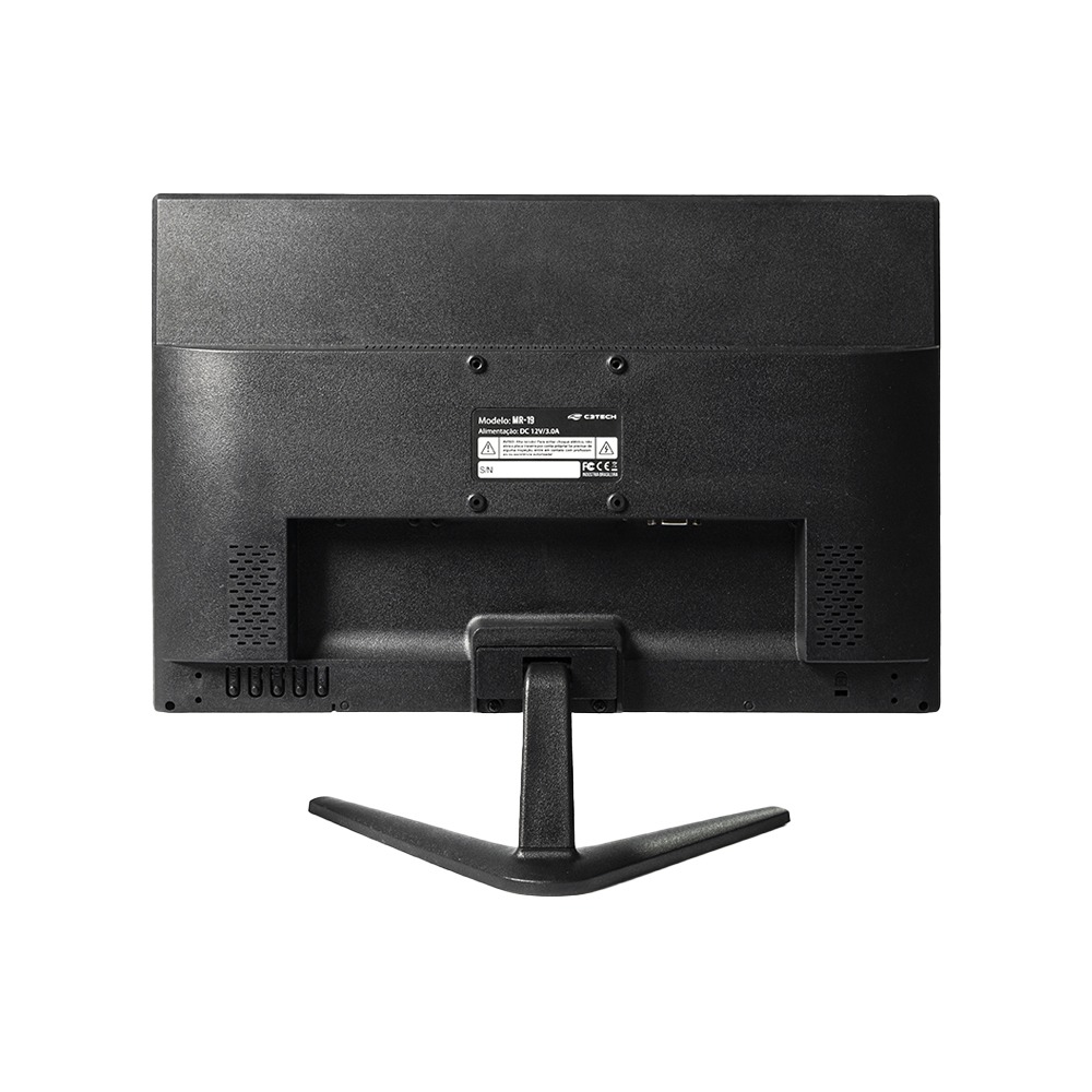Monitor LED 19" C3 Tech MR-19, HDMI/VGA, VESA 75x75, Painel VA, 1440x900 - Preto