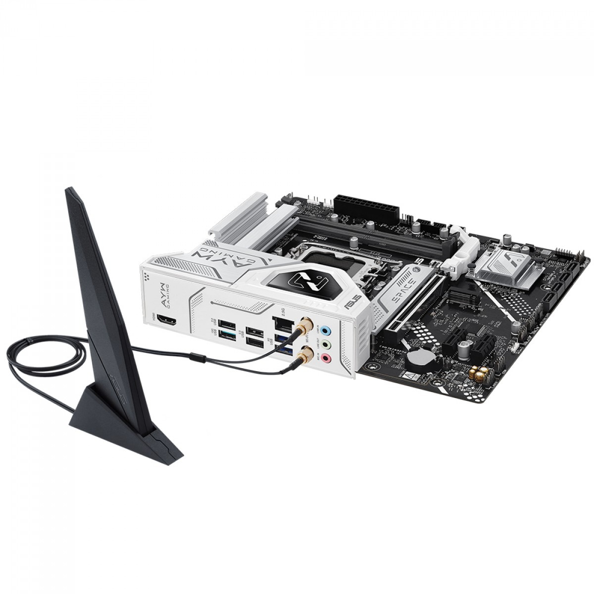Placa Mãe ASUS B860M LGA 1851, Ayw Gaming Wi-Fi, MATX, DDR5, M.2, Support Intel Core Ultra