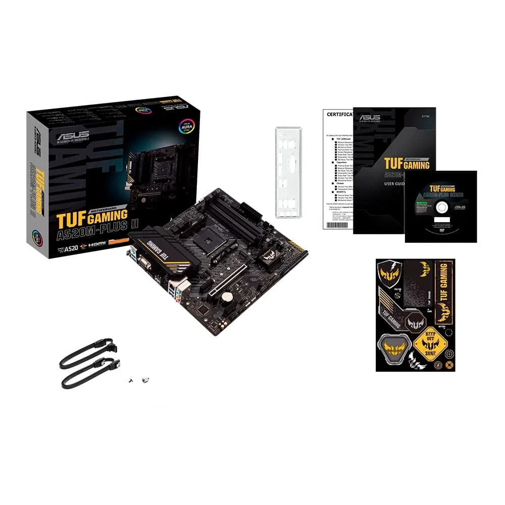 Placa Mãe ASUS Tuf Gaming A520M-PLUS II, AMD AM4, MATX, DDR4, M.2, HDMI/DP/VGA