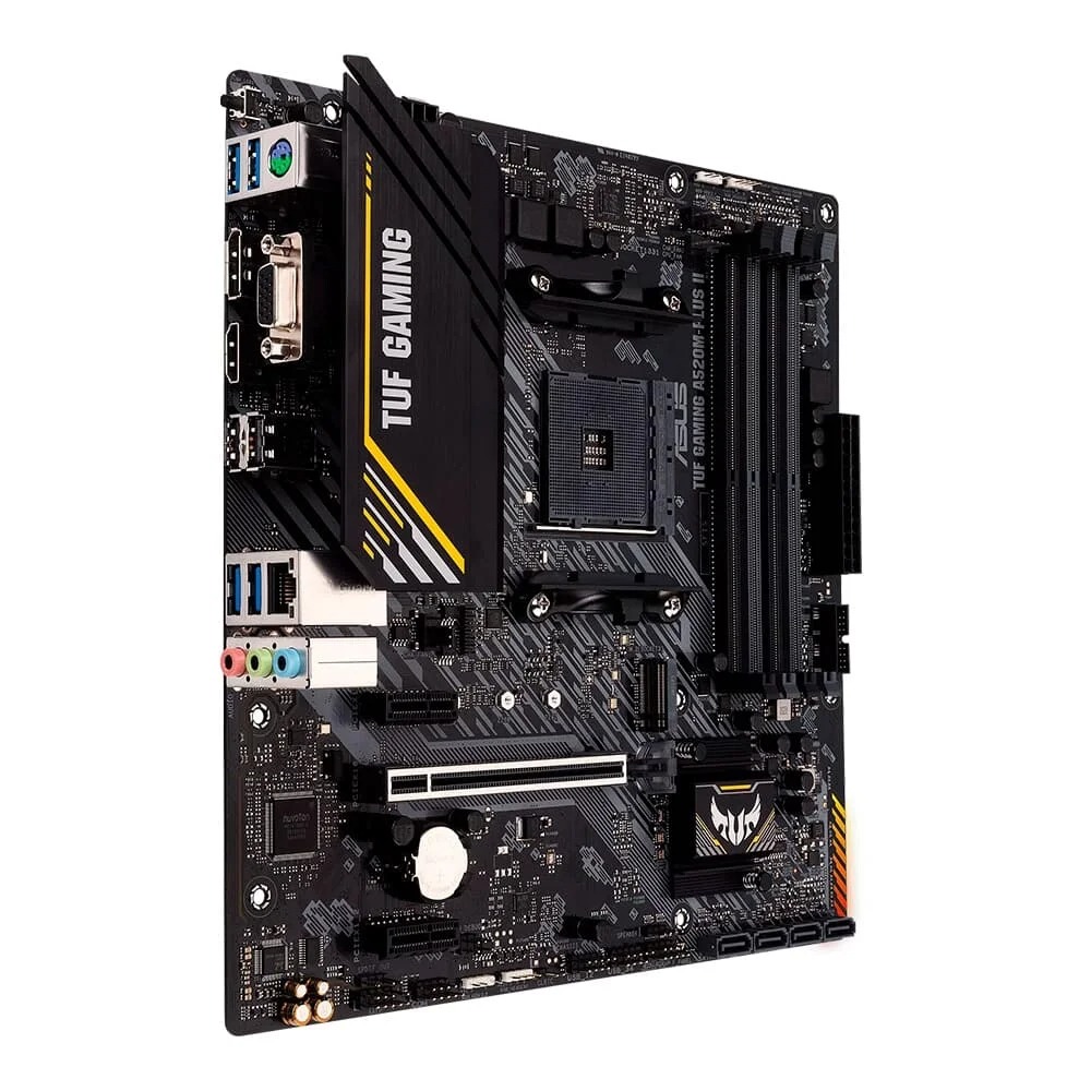 Placa Mãe ASUS Tuf Gaming A520M-PLUS II, AMD AM4, MATX, DDR4, M.2, HDMI/DP/VGA