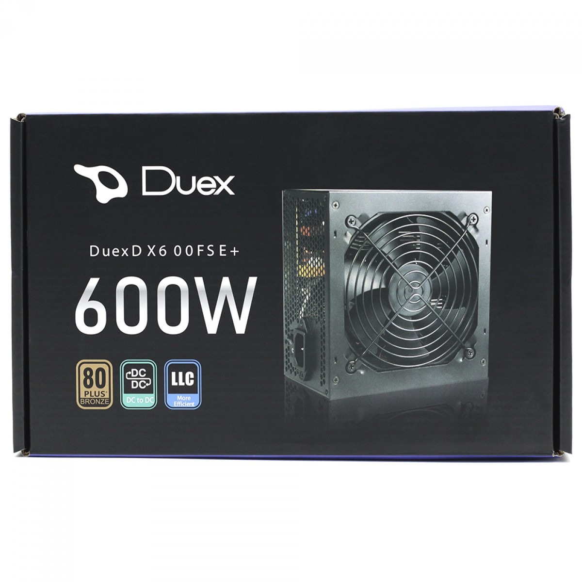 Fonte Duex 600FSE+, 600W, 80 Plus Bronze, PFC Ativo, Dx 600FSE+