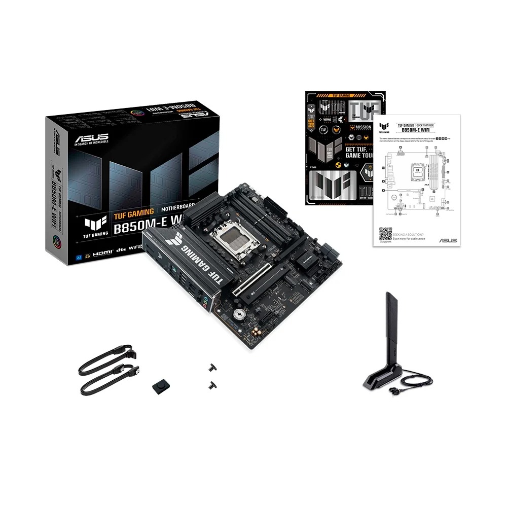 Placa Mãe ASUS Tuf Gaming B850M-E Wi-Fi, AM5, DDR5, M.2 NVMe, HDMI/Display Port