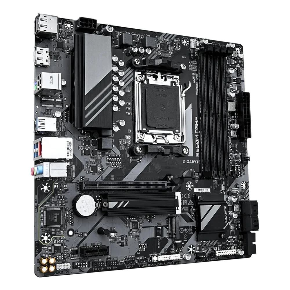 Placa Mãe Gibabyte B650M D3HP AM5, DDR5, M-ATX, Chipset AMD B650, USB-C, LAN 2.5GBE