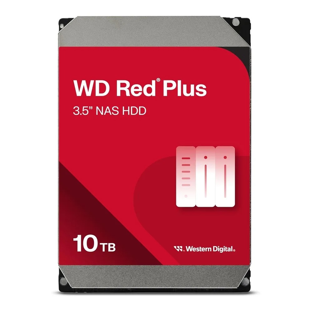 Hard Disk SATA III 10TB 7200RPM 512MB Cache WD Red Plus 3,5" para NAS