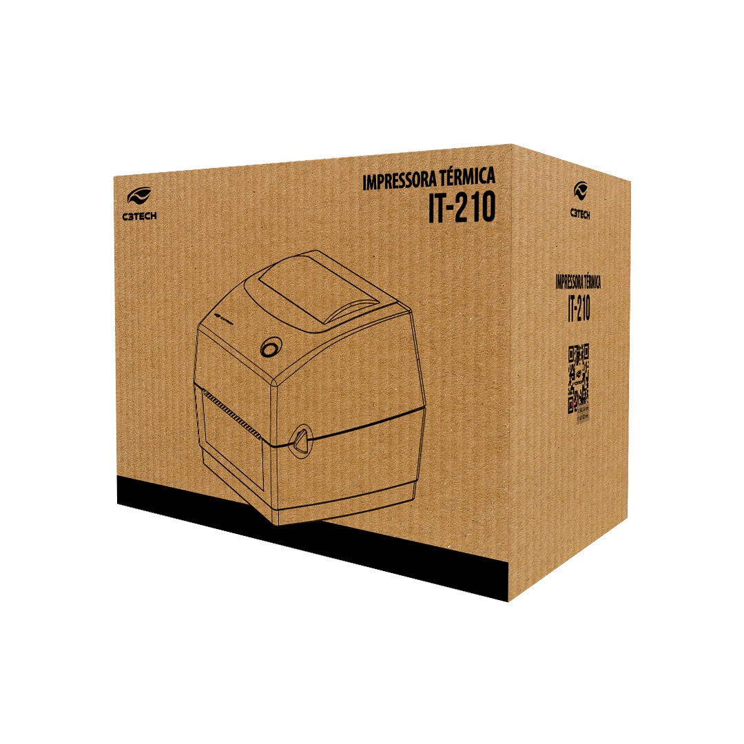 Impressora Térmica para Etiquetas IT-210 C3 Tech USB + LAN Ethernet