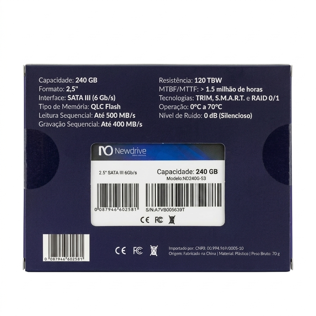 SSD SATA III 240GB 2.5" Newdrive