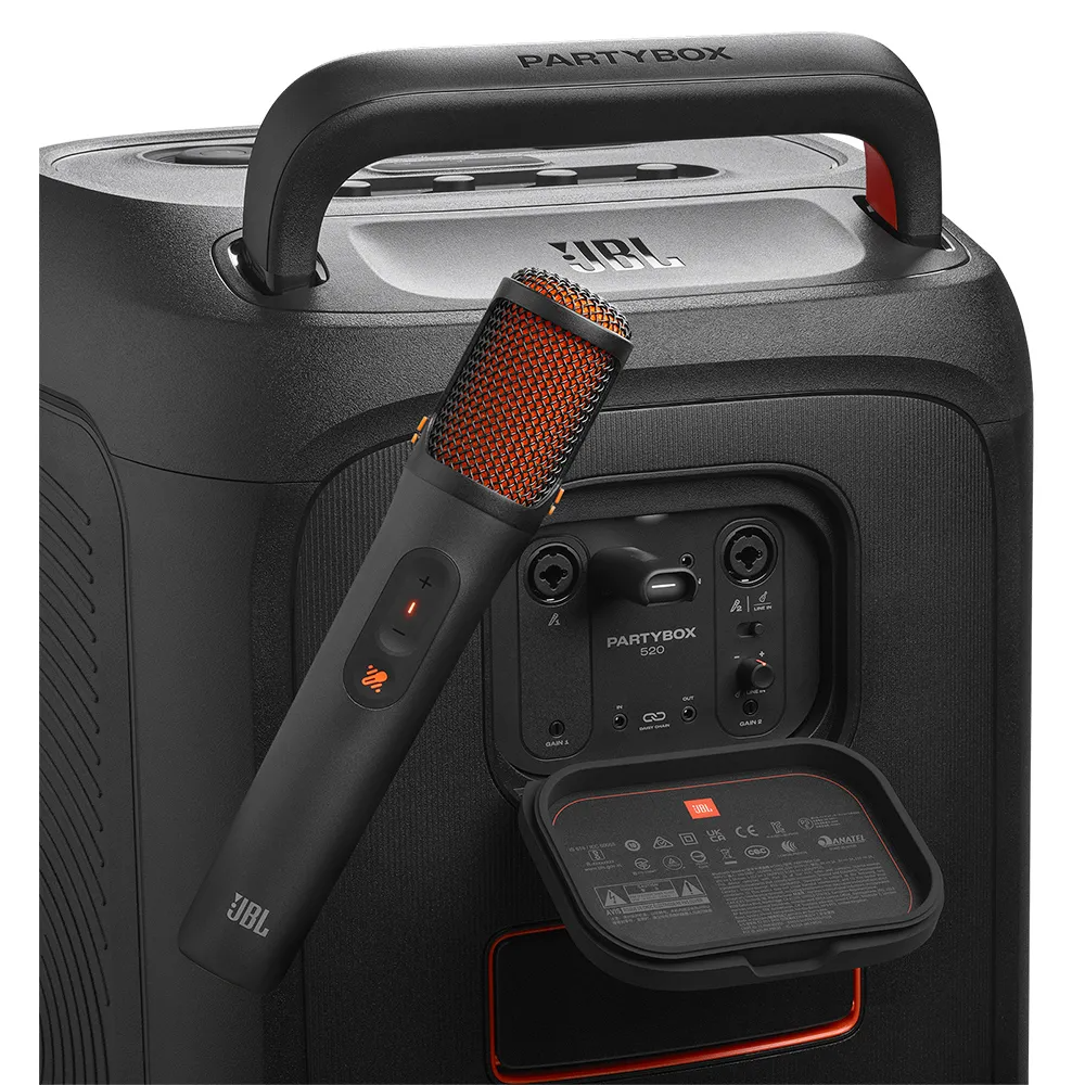 Microfone sem fio JBL EasySing Mics c/ remoção de vocal por IA, dongle USB-C - JBLEASYSINGMICSBR
