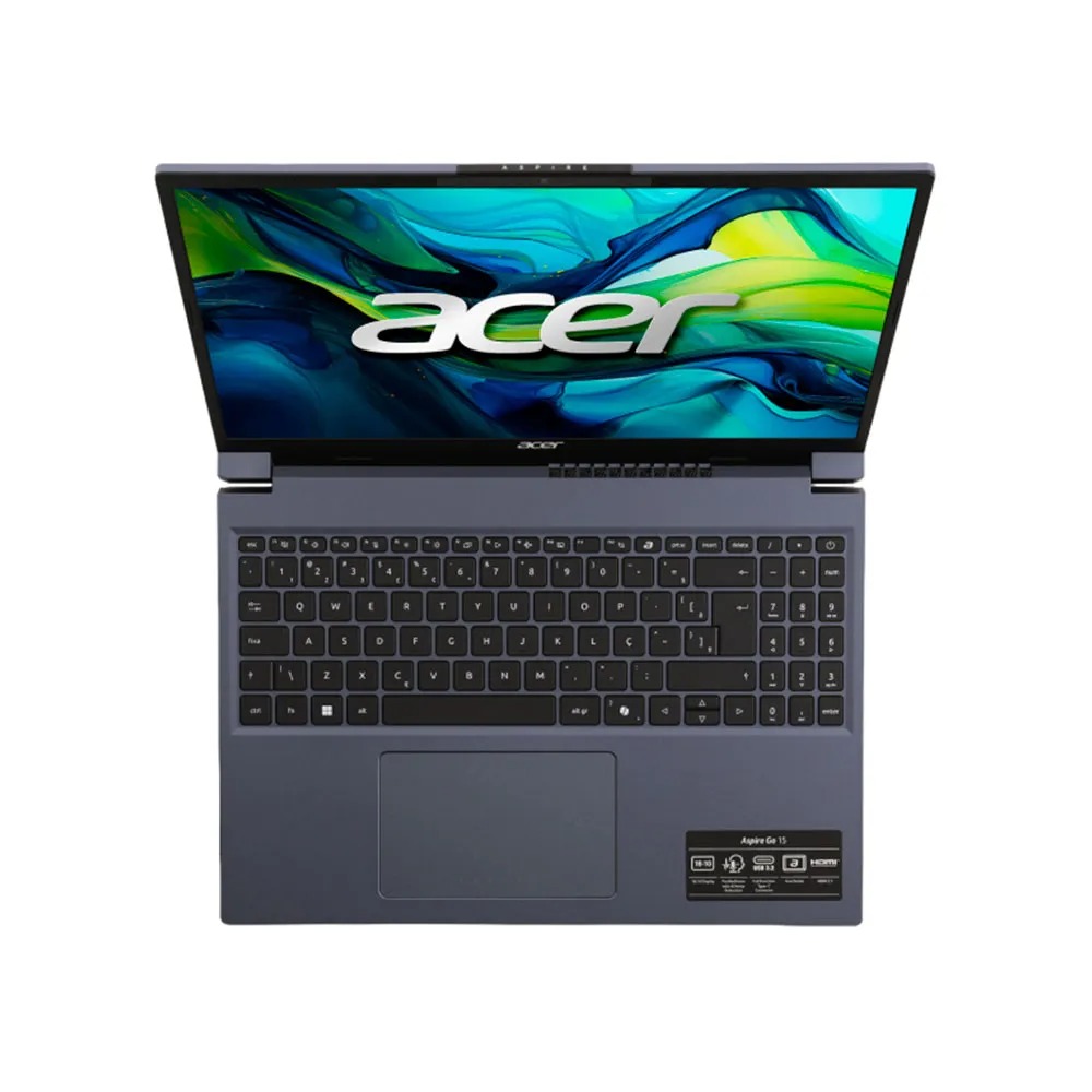 Notebook Acer Aspire Go 15 AG15-51P-53VZ, 15.3" WUXGA, Intel Core 5 120U, 8GB RAM, 256GB SSD, Windows 11 Home - Azul