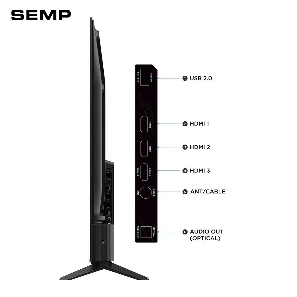 Smart TV Semp 55 Polegadas LED 4K S62R Roku TV Wi-Fi HDR10 Dolby Audio Brilho até 270 Nits 55S62R
