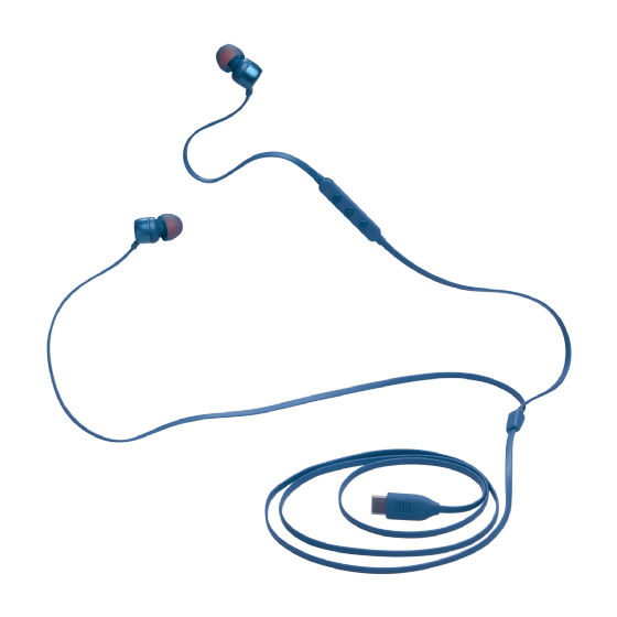 Fone de Ouvido JBL Tune 310C, Tipo C, com Microfone, Azul - JBLT310CBLU