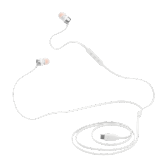 Fone de Ouvido JBL Tune 310C, Tipo C, com Microfone, Branco - JBLT310CWHT