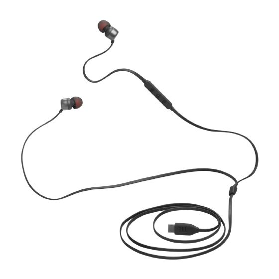 Fone de Ouvido JBL Tune 310C, Tipo C, com Microfone, Preto - JBLT310CBLK