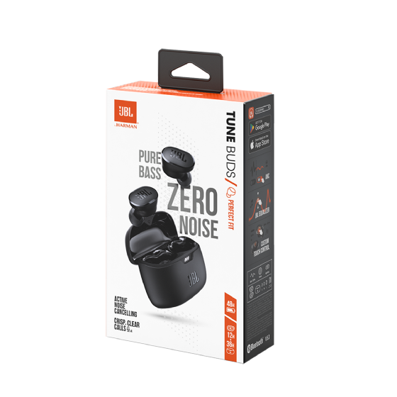 Fone de Ouvido JBL TWS Tune Buds Preto, Bluetooth 5.3, Resistente à Água POEIRA,IP54,JBLTBUDSBLK