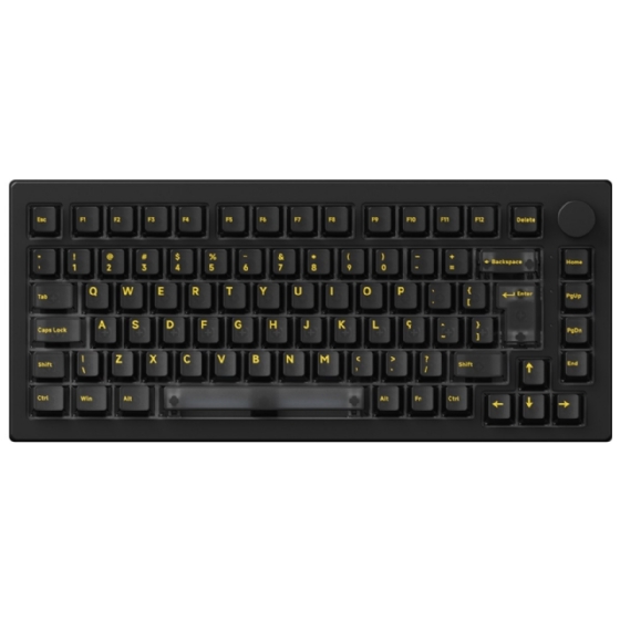 Teclado Gamer Mecânico AKKO 5075 Clean Black, RGB, ABNT2, Black, Switch V3 Pro