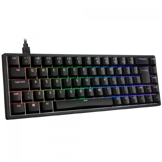 Teclado Gamer Mecânico AKKO 3068S Black, RGB, Switch AKKO Blue, ABNT2