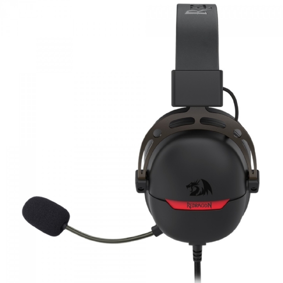 Headset Gamer Redragon Aurora Preto, USB, Drives 40mm, Surround 7.1, Preto