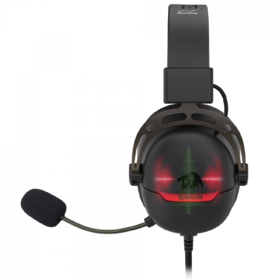 Headset Gamer Redragon Aurora Preto, USB, Drives 40mm, Surround 7.1, Preto