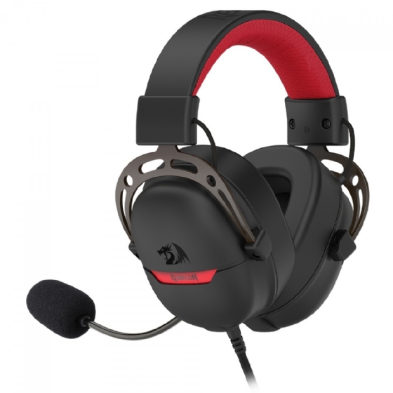 Headset Gamer Redragon Aurora Preto, USB, Drives 40mm, Surround 7.1, Preto
