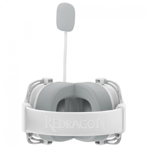 Headset Gamer Redragon Aurora Branco, USB, Drives 40mm, Surround 7.1, Preto