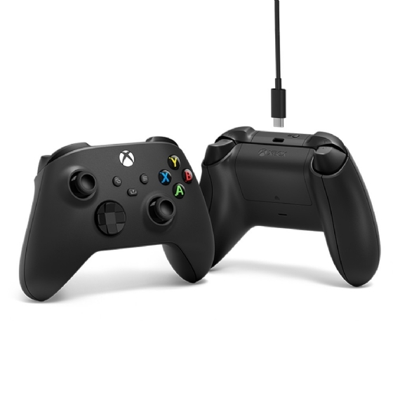 Controle para Xbox Series sem Fio + Cabo USB-C para PC Preto - Microsoft