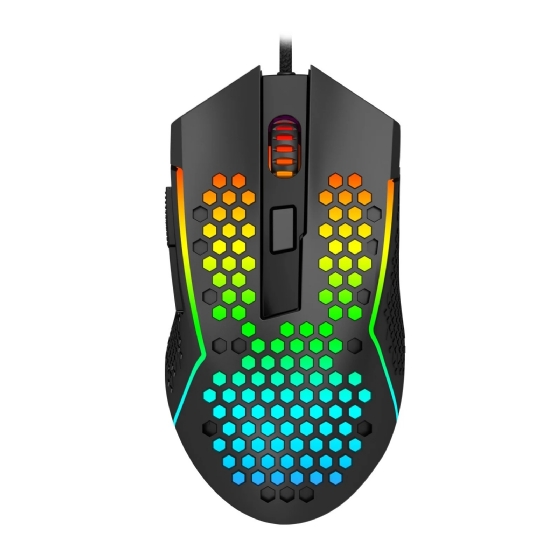 Mouse Gamer Redragon Reaping RGB 12400dpi 6 Botoes Preto