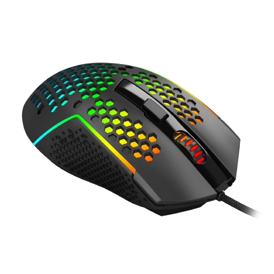 Mouse Gamer Redragon Reaping RGB 12400dpi 6 Botoes Preto
