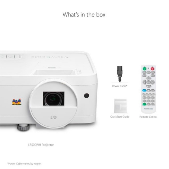 Projetor Viewsonic LS500WH Wxga 3000 LED Lumens Branco