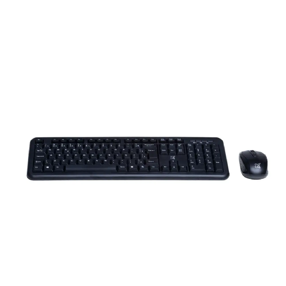 Teclado e Mouse sem Fio Maxprint Exagon, Wireless 2.4G Nano USB 2.0, ABNT2, Preto, 60000146